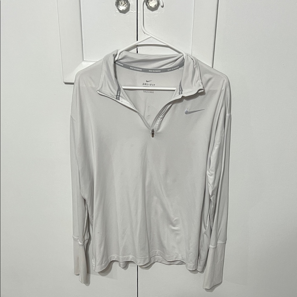 Nike Women's Long Sleeve White Dri-FIT Tee